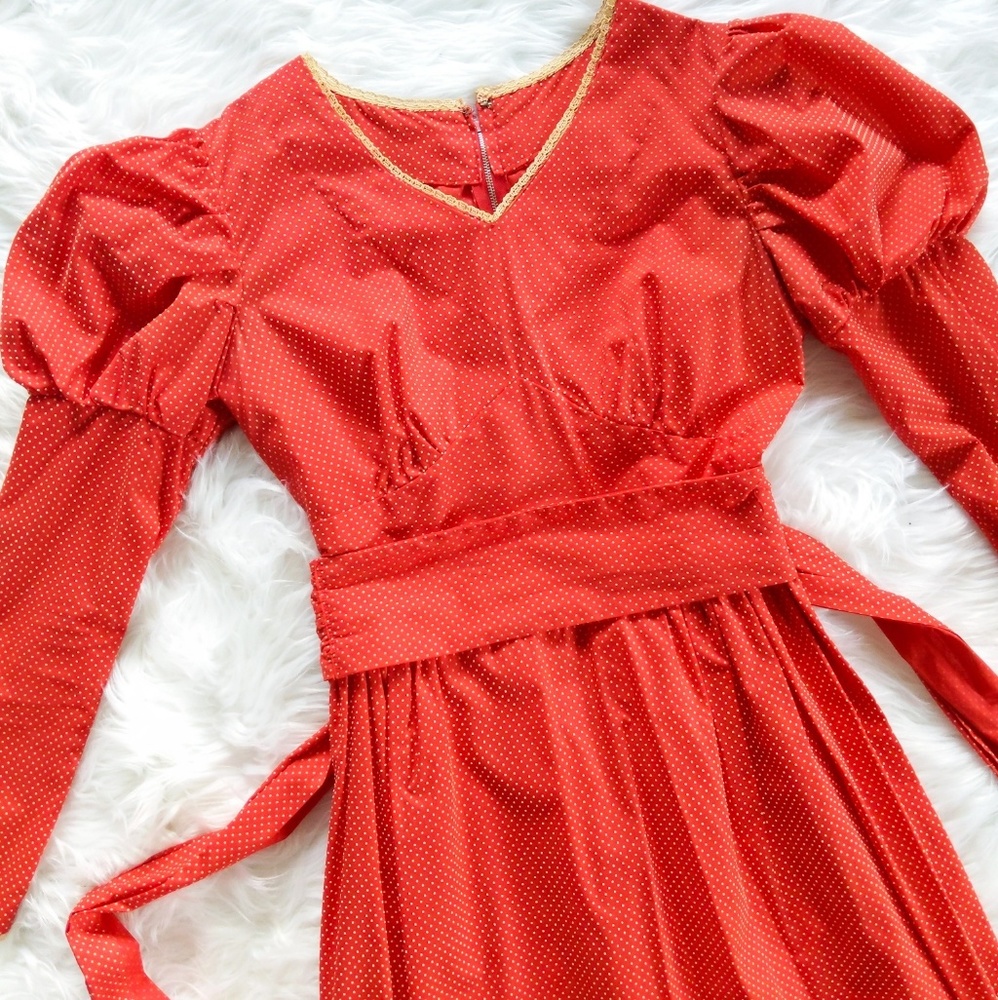 Vintage Prairie Puff Sleeve Maxi Dress